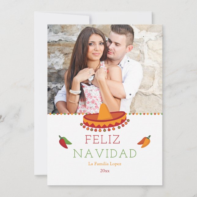 Feliz Navidad Photo Cards (Front)