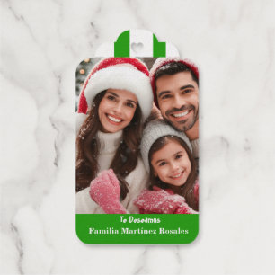 Feliz Navidad Photo Spanish Xmas Holidays  Gift Tags