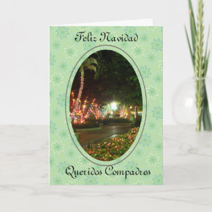 Feliz Navidad Queridos Compadres Holiday Card