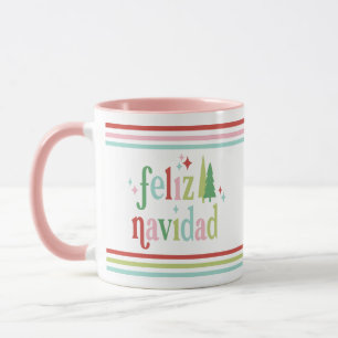 Feliz Navidad   Retro Christmas Mug