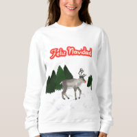 Feliz Navidad Retro Red Nosed Reindeer Painting