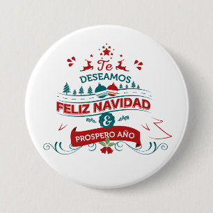 Feliz Navidad Round Button