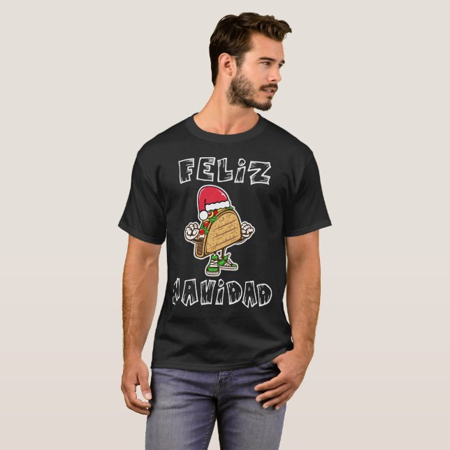 Feliz Navidad Santa Taco Shirt (Front Full)