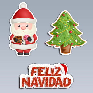 Feliz Navidad Set: Mexican Santa & Xmas Tree