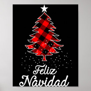 Feliz Navidad Shirts Family - Christmas Trees Buff Poster