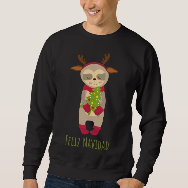 Feliz Navidad Sloth Sweatshirt (Front)