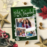Feliz Navidad Snowflake Rustic 3 Photos Christmas Invitation<br><div class="desc">Feliz Navidad Snowflake Rustic 3 Photos Christmas Invitation</div>
