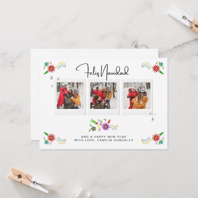 Feliz Navidad, Spanglish Photo Card (Front/Back In Situ)