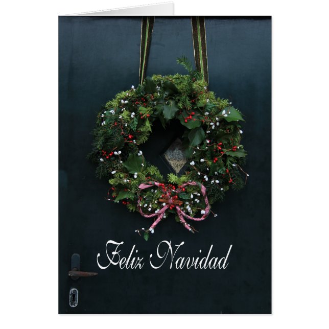 Feliz Navidad Spanish Christmas Card (Front)