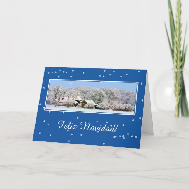 Feliz Navidad Spanish Christmas Card (Front)
