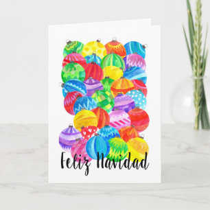 Feliz Navidad Spanish Christmas , watercolor Holiday Card