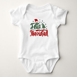 Feliz Navidad Spanish Merry Christmas Baby Bodysuit