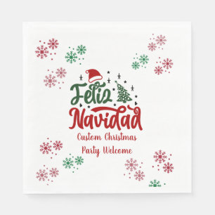 Feliz Navidad Spanish Merry Christmas Napkin