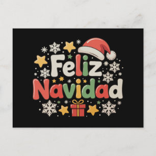 Feliz Navidad Spanish Mexican Merry Christmas Xmas Holiday Postcard