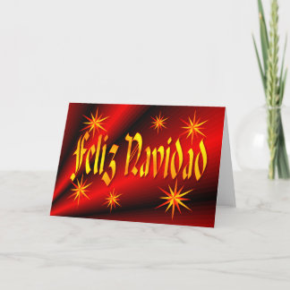 Feliz Navidad - Stars Holiday Card