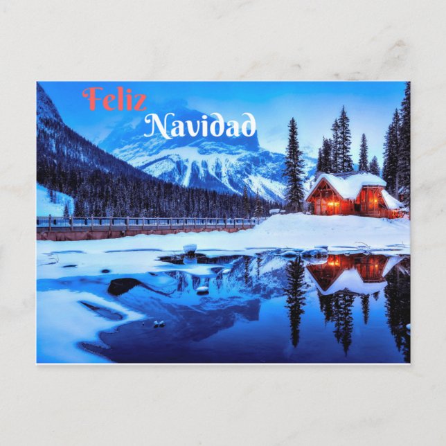 Feliz Navidad Tarjeta Postal Holiday Postcard (Front)