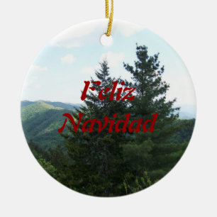 Feliz Navidad Trees Ceramic Tree Decoration