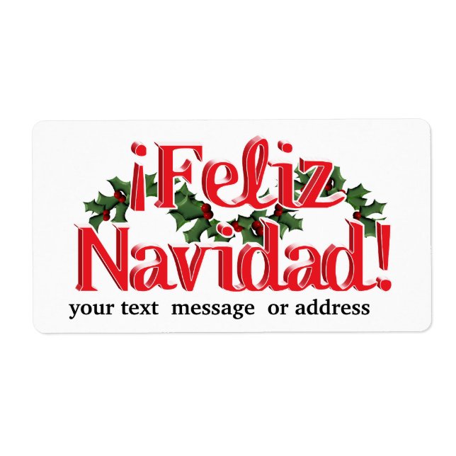Feliz Navidad With Holly (Front)