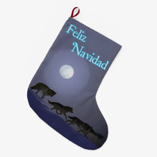 Feliz Navidad - Wolfpack Large Christmas Stocking