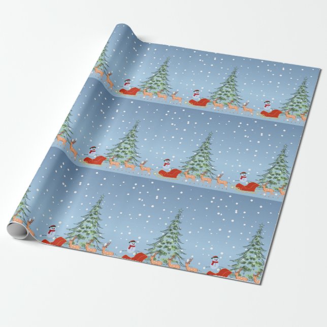 feliz navidad wrapping paper (Unrolled)