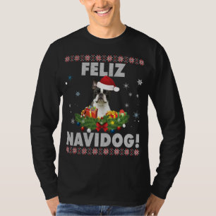 Feliz Navidog Boston Terrier Dog Ugly Sweater Chri