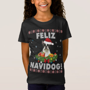 Feliz Navidog Boston Terrier Dog Ugly Sweater Chri