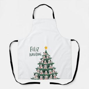 Feliz Navidog Christmas Dog T-Shirt, Funny Cute Xm Apron