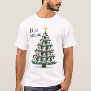 Feliz Navidog Christmas Dog T-Shirt, Funny Cute Xm T-Shirt
