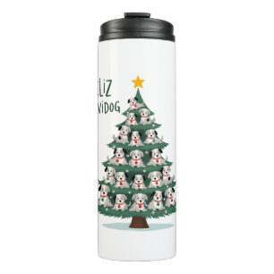 Feliz Navidog Christmas Dog T-Shirt, Funny Cute Xm Thermal Tumbler