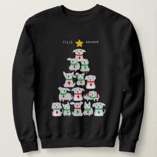 Feliz Navidog Christmas Tree Sweatshirt
