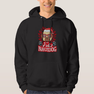 Feliz Navidog Navidad Pug Santa Hat Merry Christma Hoodie
