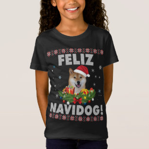 Feliz Navidog Shiba Inu Dog Ugly Sweater Santa Chr