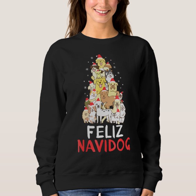 Feliz Navidog Shirt Camisa Perro Navidad (Front)