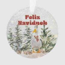 Feliz Naviduck Watercolor Duck 
