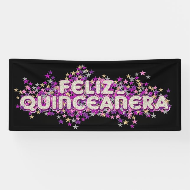 Feliz Quinceanera  Banner (Horizontal)