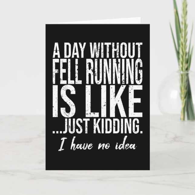 Fell Running funny sports gift Card (Front)