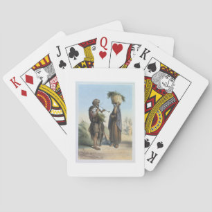 Fellah Man and Woman, illustration from 'The Valle Playing Cards