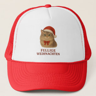 Fellige sibirische Weihnachtskatze Trucker Hat