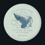 Fellowship Elven Brooch Quote Graphic Magnet<br><div class="desc">Celebrate the Fellowship with this elegant, Lord of the Rings™ Elven brooch design. Featuring a beautifully detailed leaf carried on swirling Elvish vines, the artwork symbolizes the connection between those entrusted with the protection of Middle-Earth™. The meaningful quote, “Even the smallest person can change the course of the future, ”...</div>