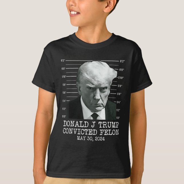 Felon Donald Trump Guilty Lock Him Up Trump Prison T-Shirt (Front)