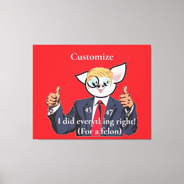 Felon President Thunder_Cove Canvas Print (Front)