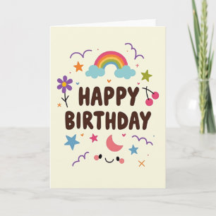 Felt Art Birthday Card