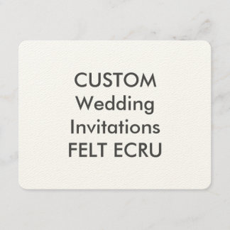 FELT ECRU 110lb 5.5" x 4.25" Wedding Invitations