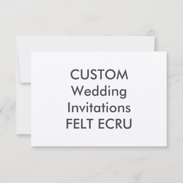 FELT ECRU 110lb 6.25" x 4.5" Wedding Invitations (Front)
