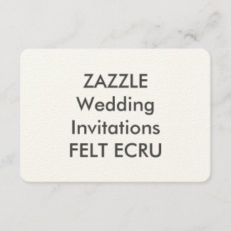FELT ECRU 5” x 3.5" Wedding Invitations