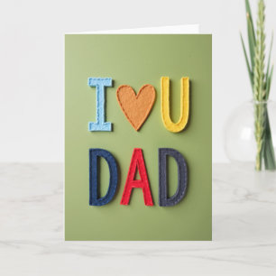 Felt Fathers Day Message Card