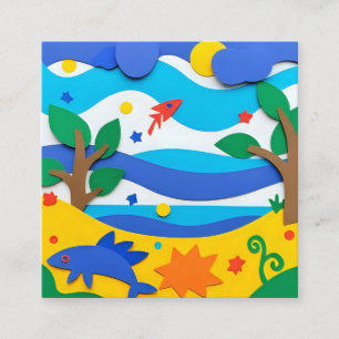 Felt Fun Square Business Card