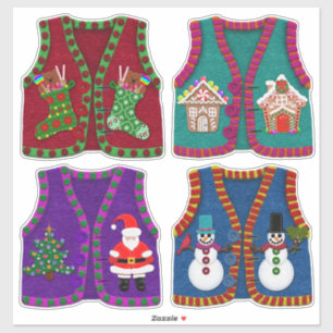 Felt Look Adorable Christmas Tacky Vests
