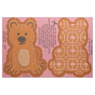 Felt Look Teddy Bear Cut and Sew Kit Cute Fabric