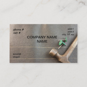 felt nails with hammer business card